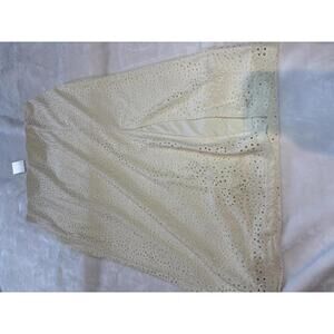 a new day Eyelet Midi Skirt Cream Size M